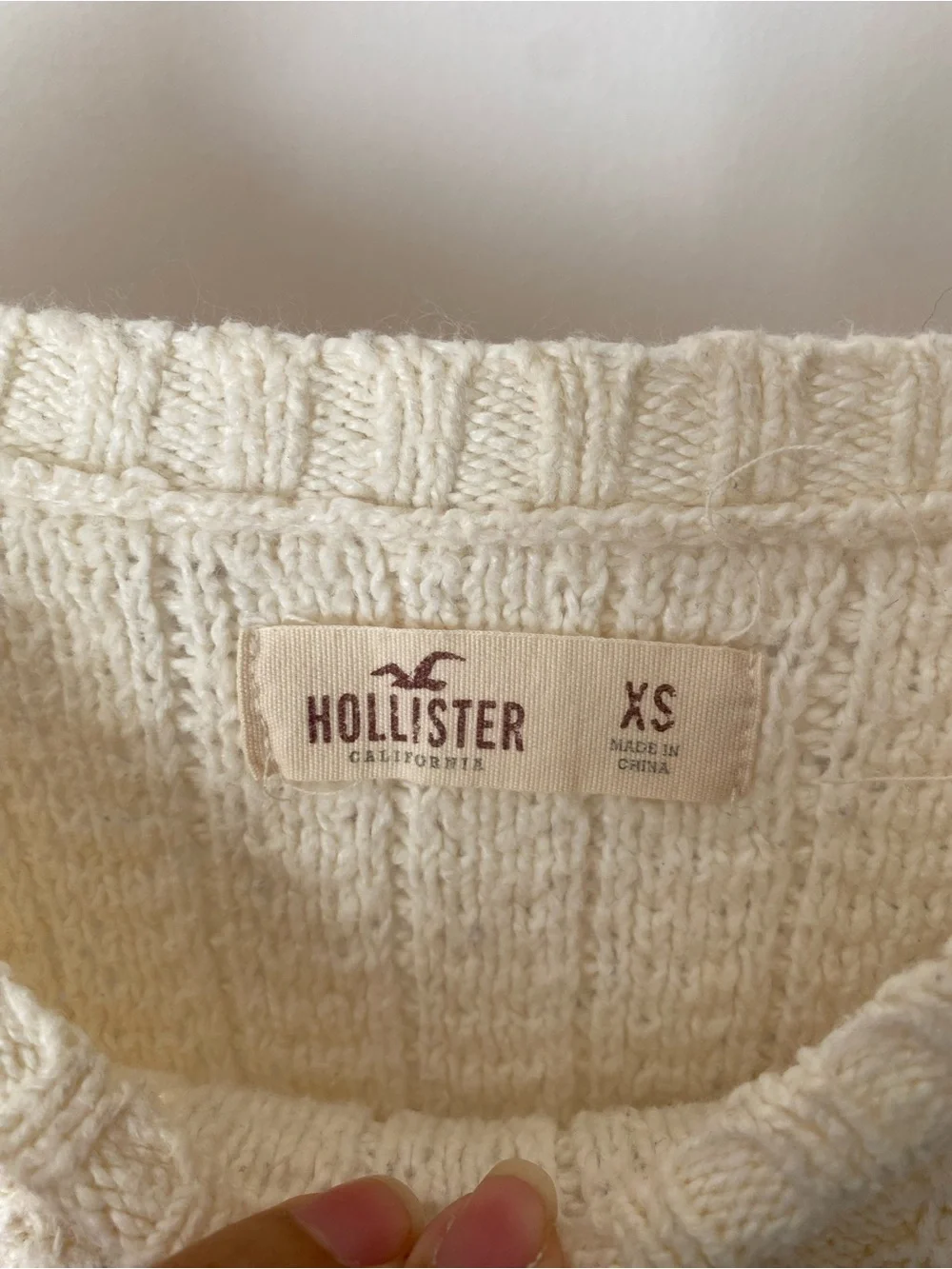 Hollister Cream Cable Knit Textured Sweater Mini Dress Sz XS Long Sleeves Boho